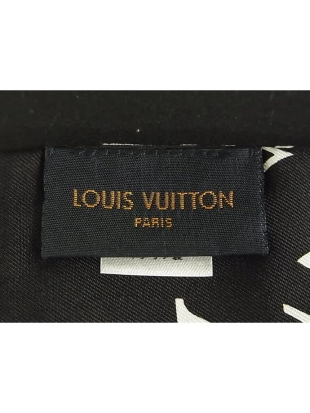 Louis Vuitton Bandeau Monogram Confidential Silk Ribbon Scarf Black